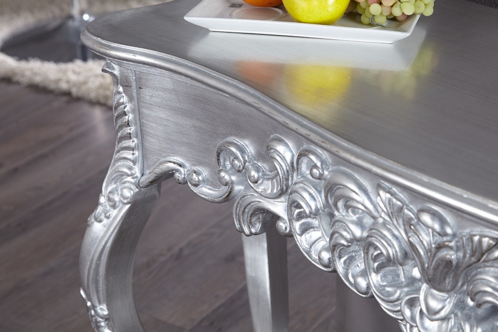 Luxusní toaletní stolek Veneto stříbrný 